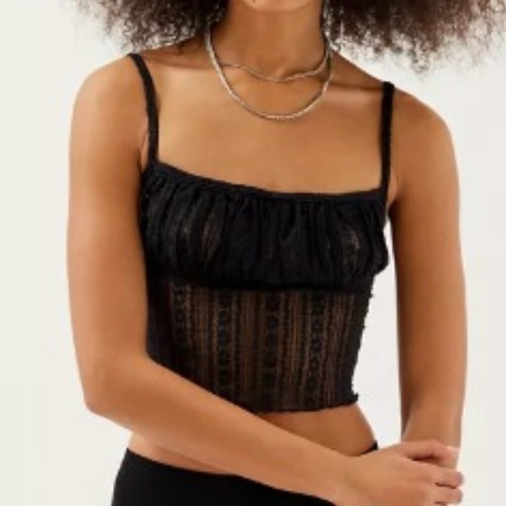 UO Demi Semi-Sheer Lace Cami